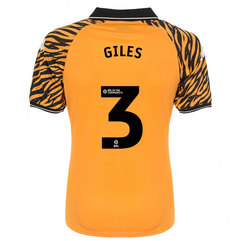 Danxen Criança Camisola Ryan Giles #3 Laranja Preto Principal 2025/26 Camisa