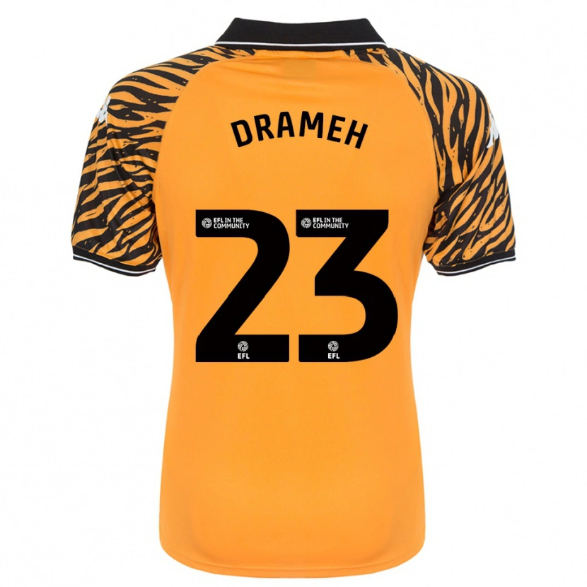 Danxen Criança Camisola Cody Drameh #23 Laranja Preto Principal 2025/26 Camisa