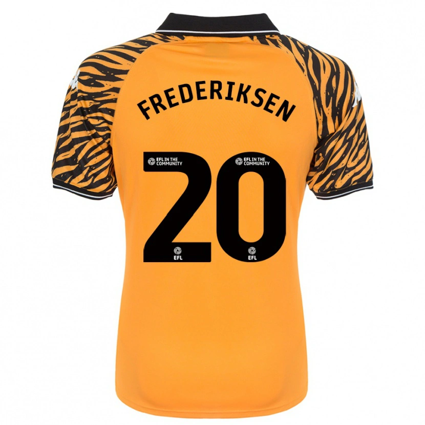 Danxen Criança Camisola Abbey Frederiksen #20 Laranja Preto Principal 2025/26 Camisa