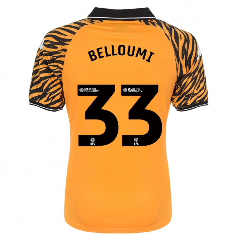 Danxen Criança Camisola Mohamed Belloumi #33 Laranja Preto Principal 2025/26 Camisa