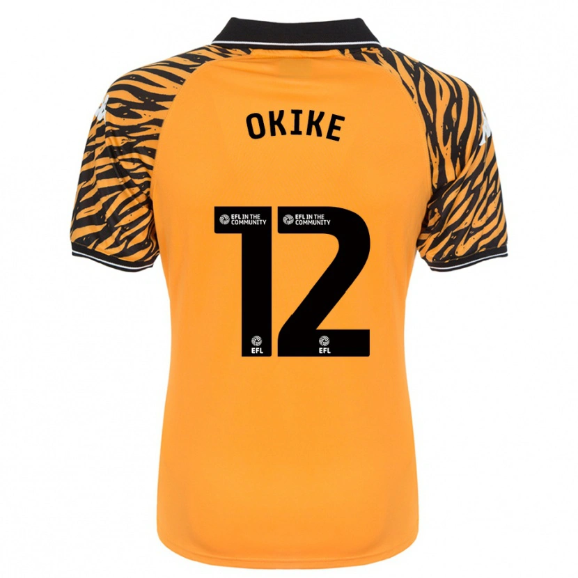 Danxen Criança Camisola Calvin Okike #12 Laranja Preto Principal 2025/26 Camisa