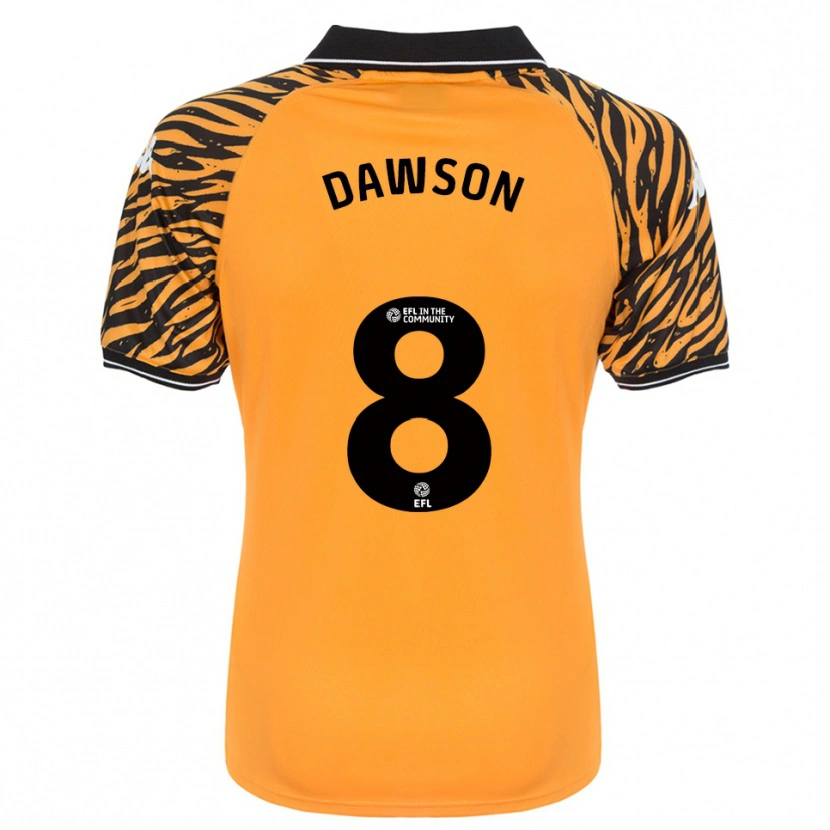 Danxen Criança Camisola Lucas Dawson #8 Laranja Preto Principal 2025/26 Camisa
