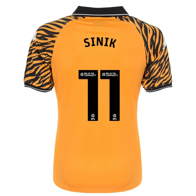 Danxen Criança Camisola Doğukan Sinik #11 Laranja Preto Principal 2025/26 Camisa