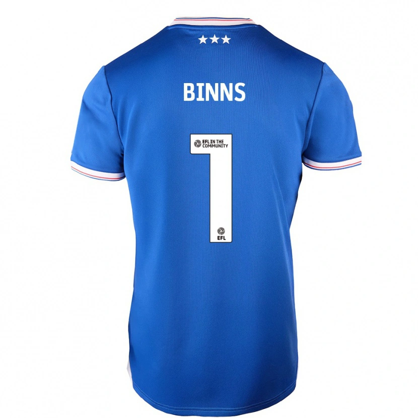 Danxen Criança Camisola Charlie Binns #1 Azul Branco Principal 2025/26 Camisa