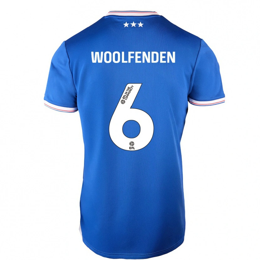 Danxen Criança Camisola Luke Woolfenden #6 Azul Branco Principal 2025/26 Camisa