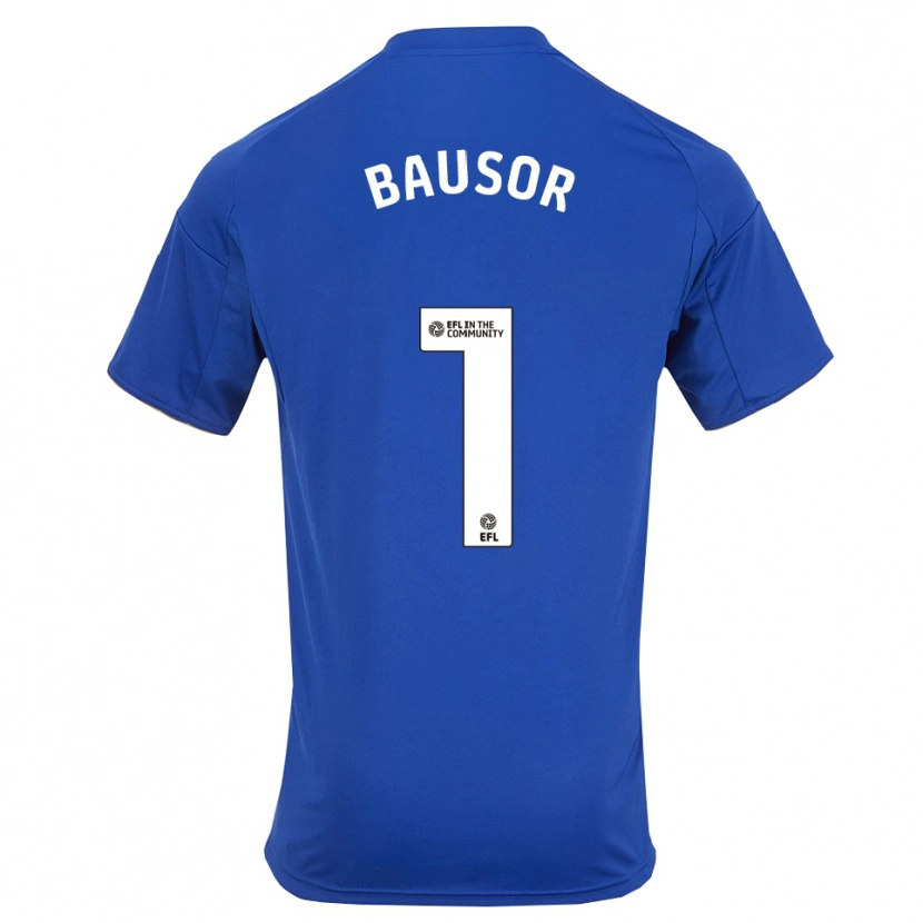 Danxen Criança Camisola Stevie Bausor #1 Azul Dourado Principal 2025/26 Camisa