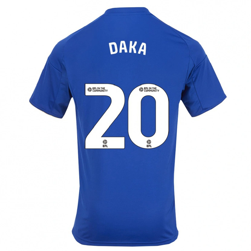 Danxen Criança Camisola Patson Daka #20 Azul Dourado Principal 2025/26 Camisa