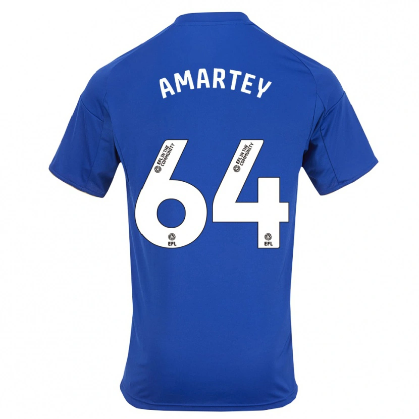 Danxen Criança Camisola Bobby Amartey #64 Azul Dourado Principal 2025/26 Camisa
