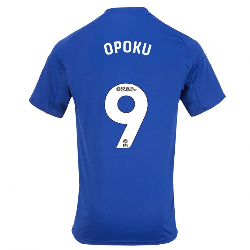 Danxen Criança Camisola Nathaniel Opoku #9 Azul Dourado Principal 2025/26 Camisa