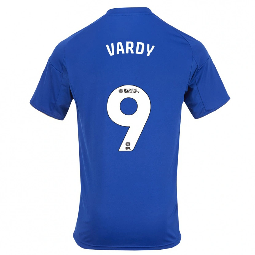 Danxen Criança Camisola Jamie Vardy #9 Azul Dourado Principal 2025/26 Camisa