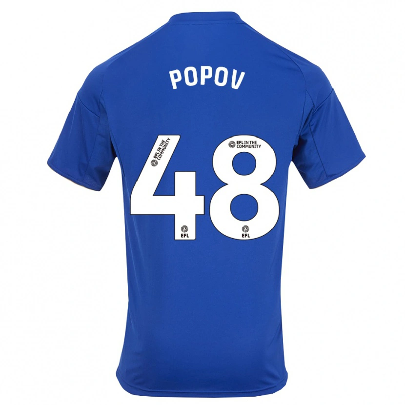 Danxen Criança Camisola Chris Popov #48 Azul Dourado Principal 2025/26 Camisa