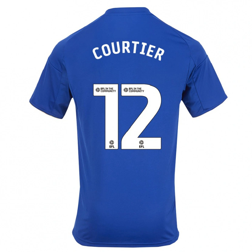 Danxen Criança Camisola Ben Courtier #12 Azul Dourado Principal 2025/26 Camisa