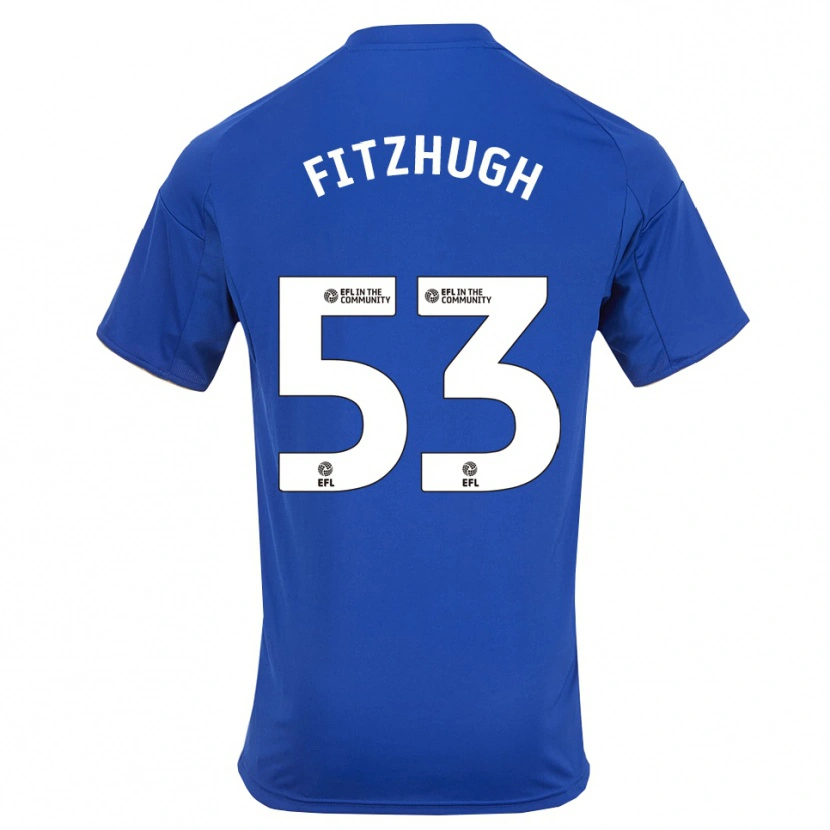 Danxen Criança Camisola Ethan Fitzhugh #53 Azul Dourado Principal 2025/26 Camisa
