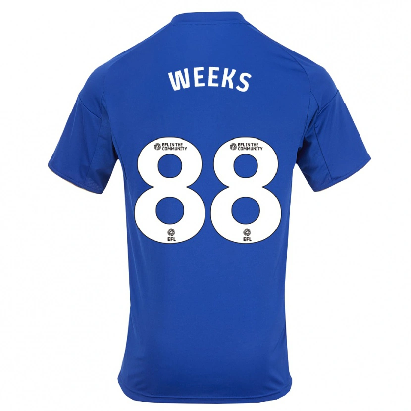 Danxen Criança Camisola Tyler Weeks #88 Azul Dourado Principal 2025/26 Camisa