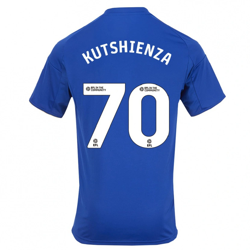 Danxen Criança Camisola Jesper Kutshienza #70 Azul Dourado Principal 2025/26 Camisa