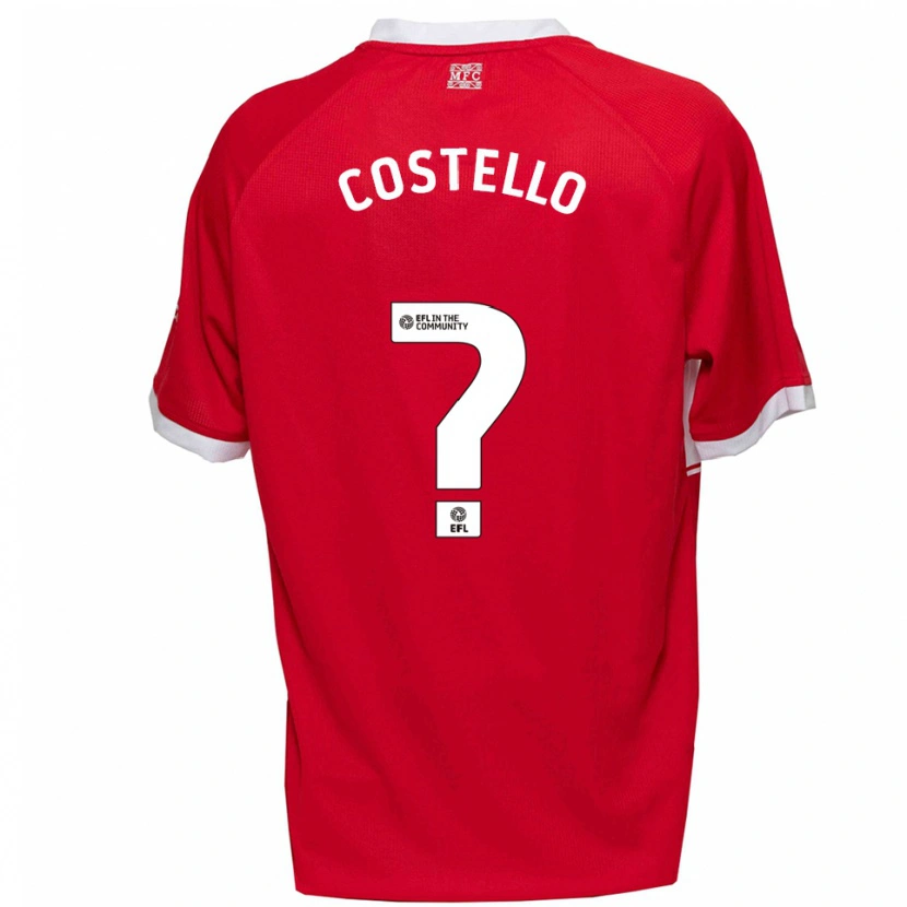 Danxen Criança Camisola Jd Costello #0 Vermelho Branco Principal 2025/26 Camisa