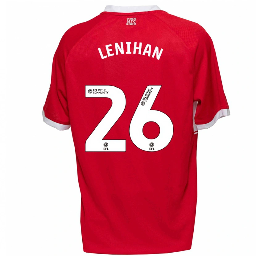 Danxen Criança Camisola Darragh Lenihan #26 Vermelho Branco Principal 2025/26 Camisa