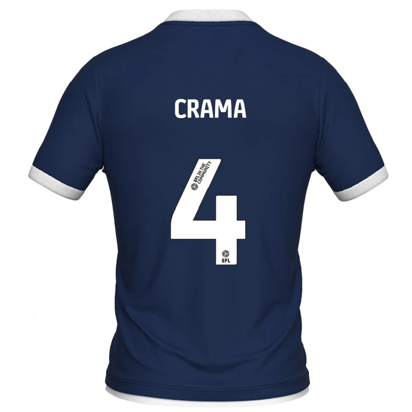 Danxen Criança Camisola Tristan Crama #4 Azul Marinho Branco Principal 2025/26 Camisa