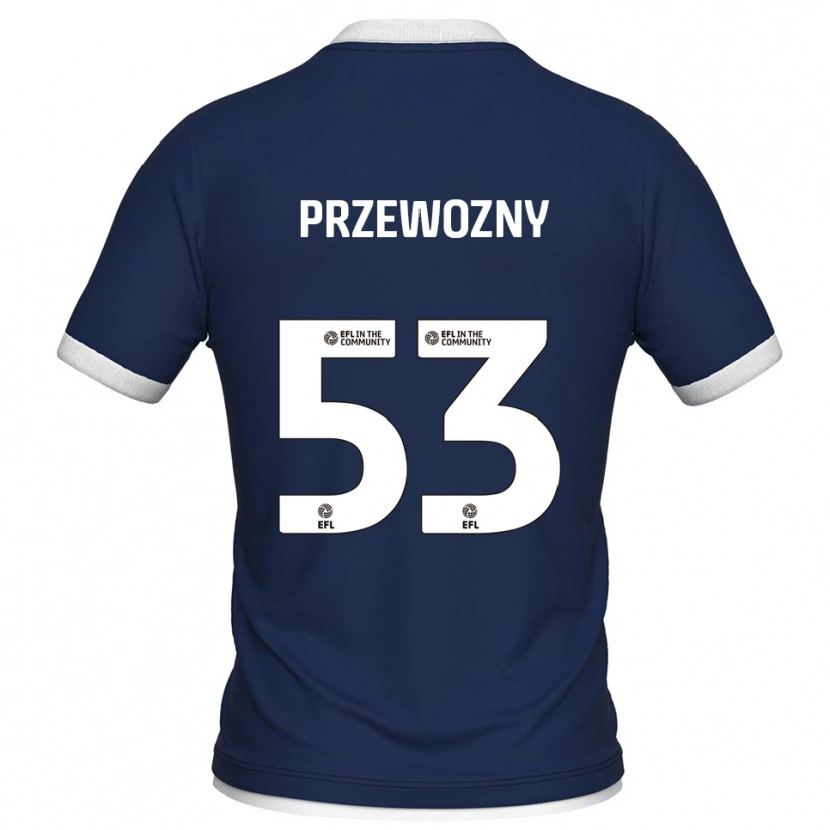 Danxen Criança Camisola Jakub Przewozny #53 Azul Marinho Branco Principal 2025/26 Camisa