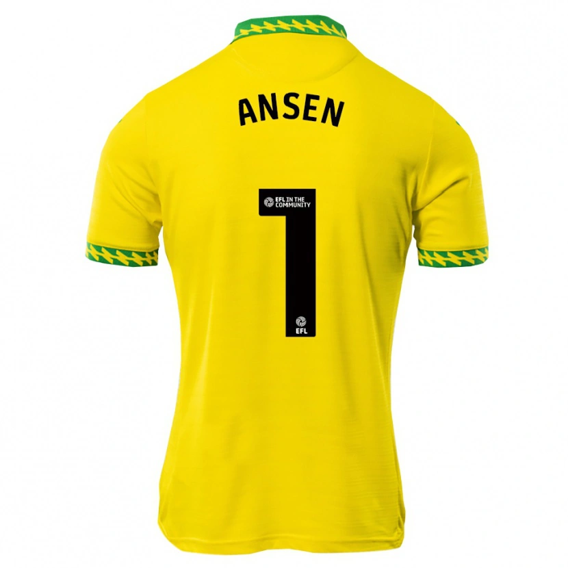 Danxen Criança Camisola Caleb Ansen #1 Branco Verde Principal 2025/26 Camisa