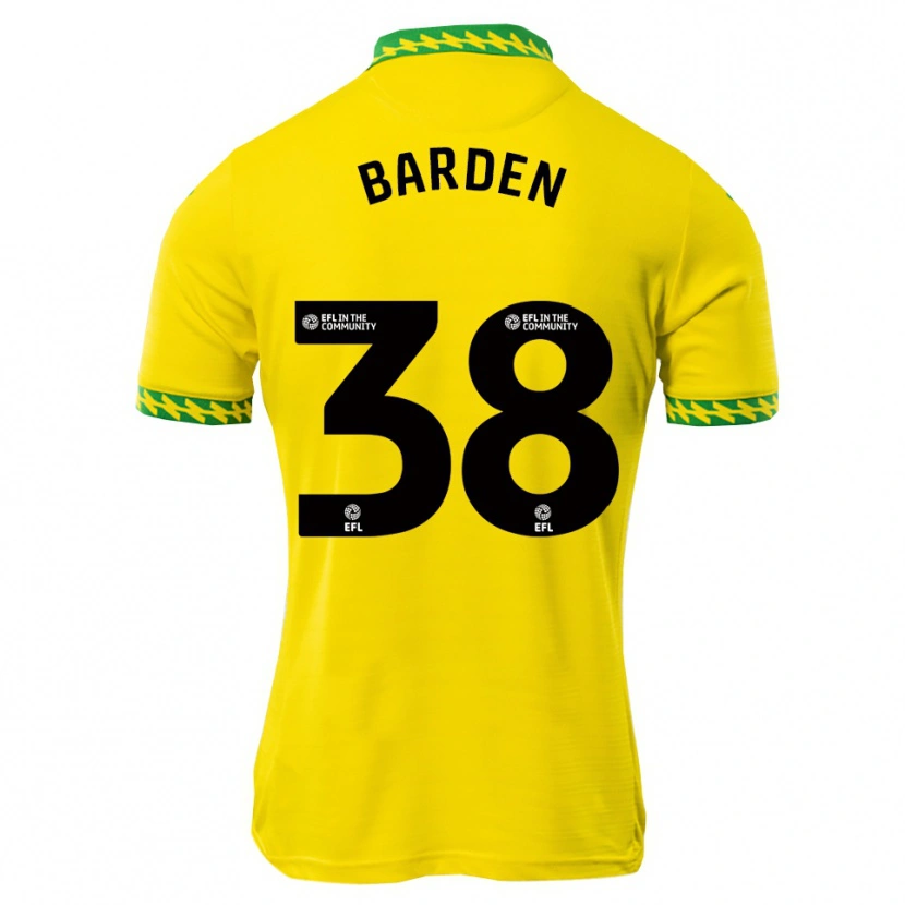 Danxen Criança Camisola Daniel Barden #38 Branco Verde Principal 2025/26 Camisa