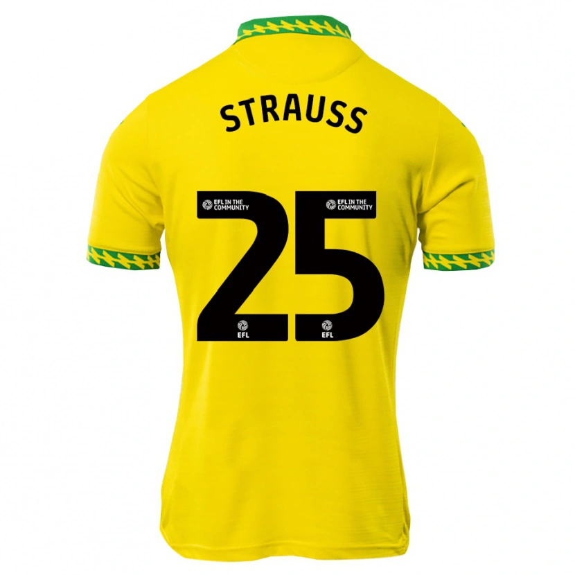 Danxen Criança Camisola Hope Strauss #25 Branco Verde Principal 2025/26 Camisa