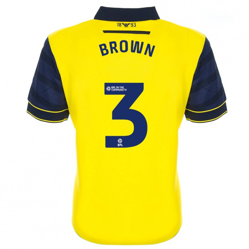 Danxen Criança Camisola Ciaron Brown #3 Amarelo Azul Marinho Principal 2025/26 Camisa