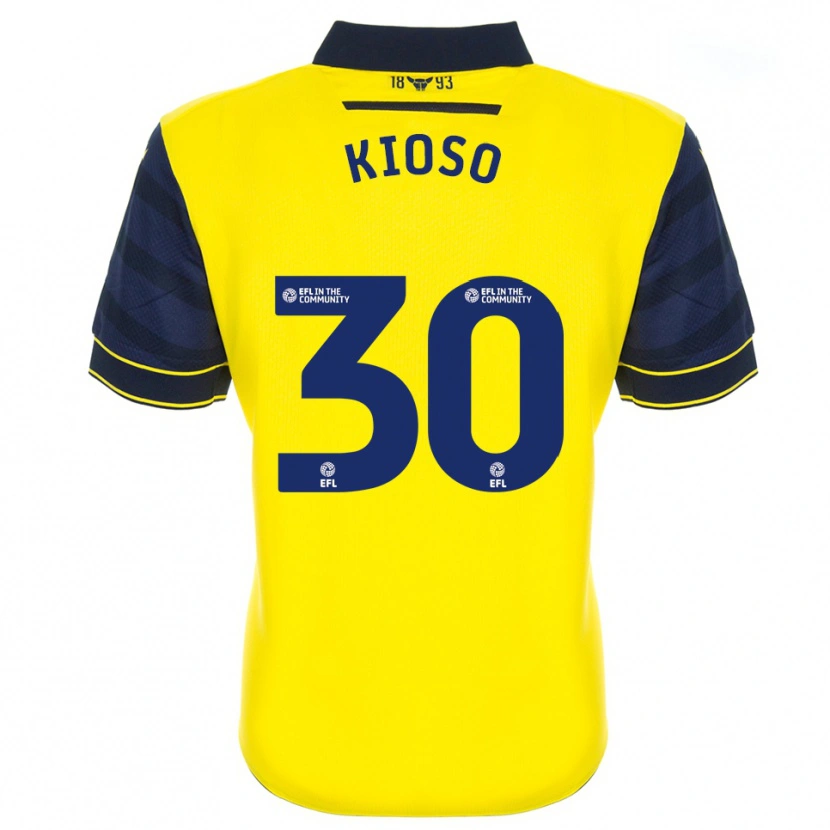 Danxen Criança Camisola Peter Kioso #30 Amarelo Azul Marinho Principal 2025/26 Camisa