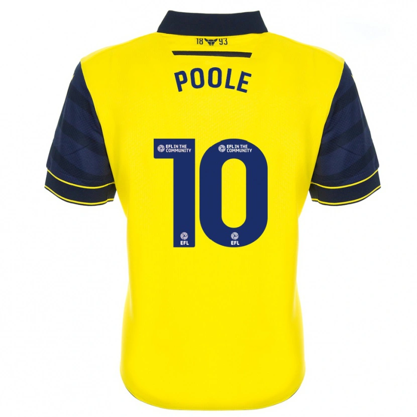 Danxen Criança Camisola Pheobie Poole #10 Amarelo Azul Marinho Principal 2025/26 Camisa