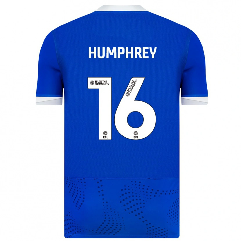Danxen Criança Camisola Ella Humphrey #16 Azul Branco Principal 2025/26 Camisa
