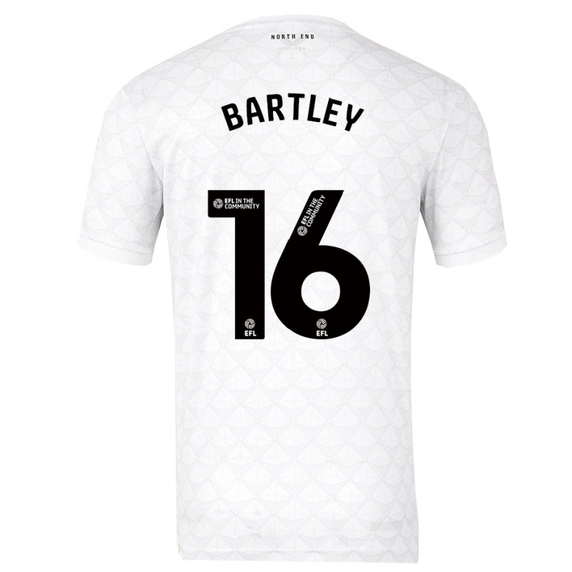 Danxen Criança Camisola Melanie Bartley #16 Branco Vermelho Principal 2025/26 Camisa