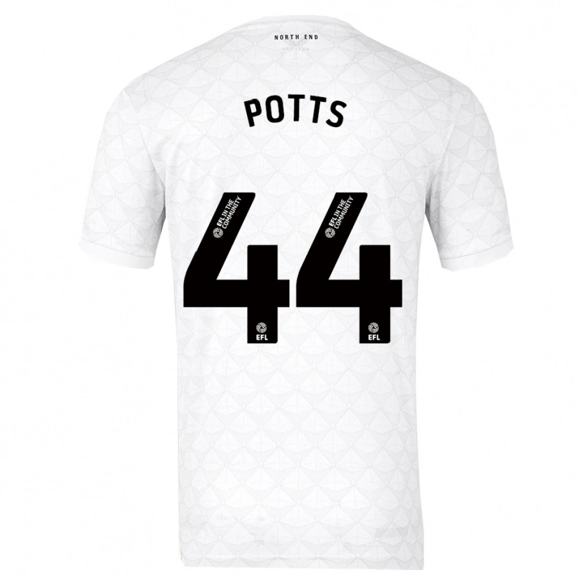 Danxen Criança Camisola Brad Potts #44 Branco Vermelho Principal 2025/26 Camisa