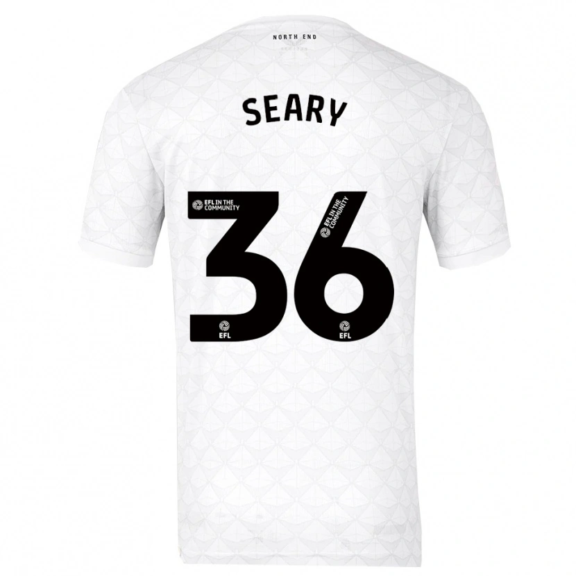 Danxen Criança Camisola Josh Seary #36 Branco Vermelho Principal 2025/26 Camisa