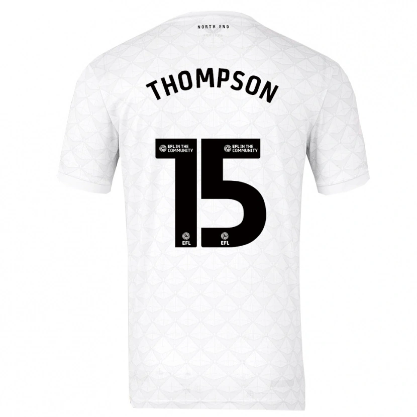 Danxen Criança Camisola Jordan Thompson #15 Branco Vermelho Principal 2025/26 Camisa