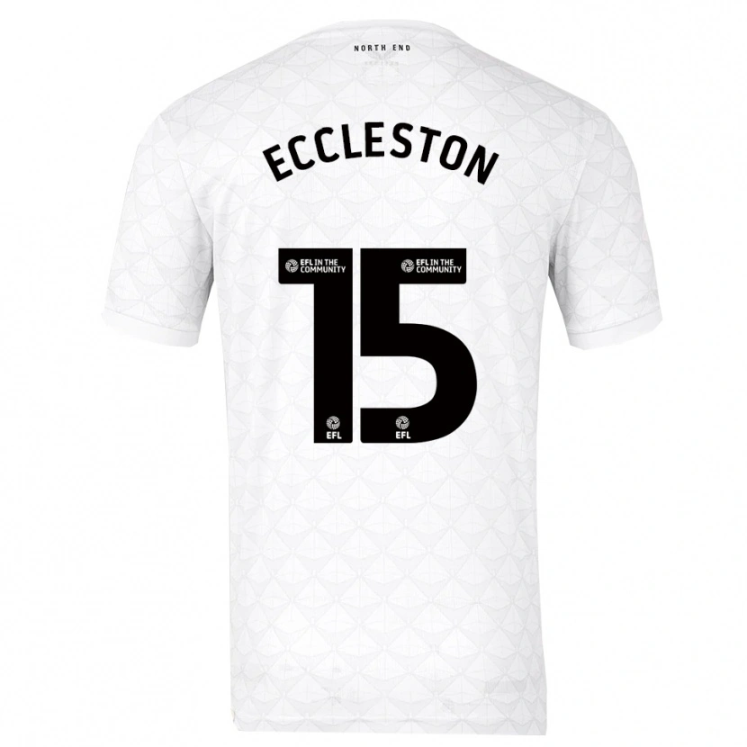 Danxen Criança Camisola Ethan Eccleston #15 Branco Vermelho Principal 2025/26 Camisa