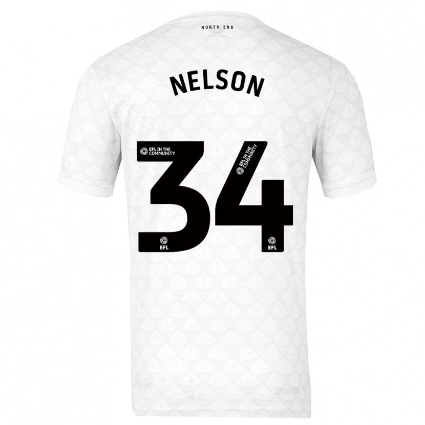 Danxen Criança Camisola Kitt Nelson #34 Branco Vermelho Principal 2025/26 Camisa
