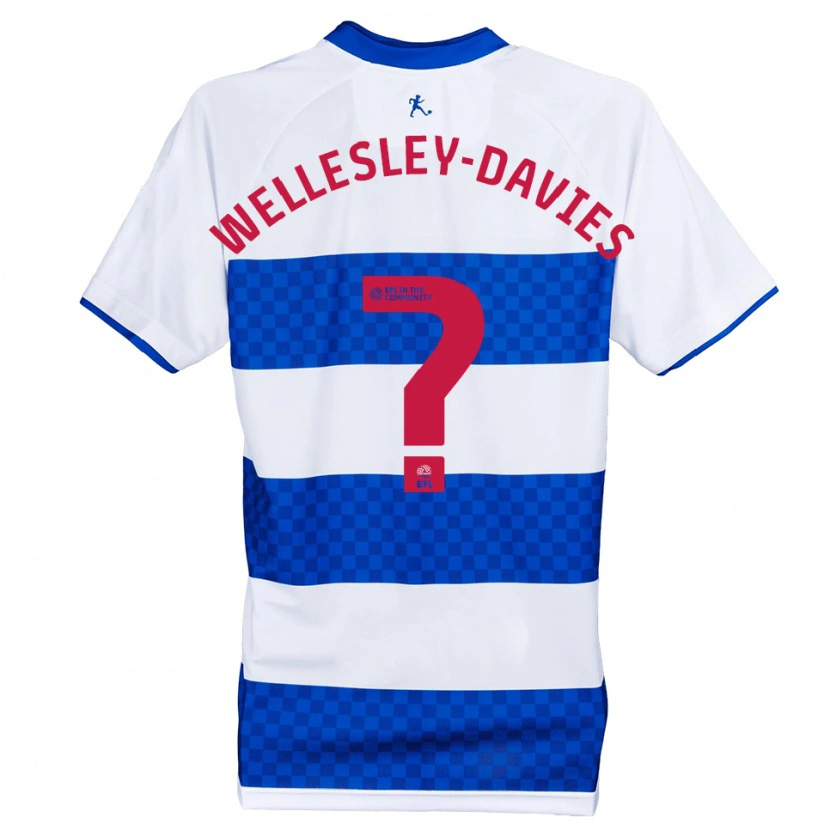Danxen Criança Camisola Lilly Wellesley-Davies #0 Azul Branco Principal 2025/26 Camisa