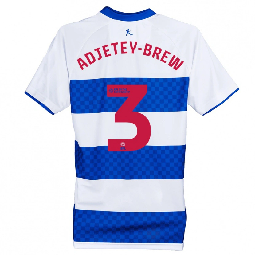 Danxen Criança Camisola Cory Adjetey-Brew #3 Azul Branco Principal 2025/26 Camisa