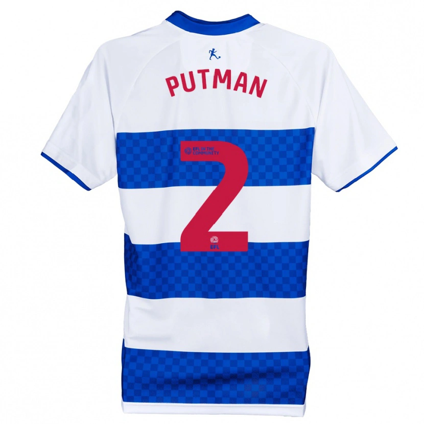 Danxen Criança Camisola Jaiden Putman #2 Azul Branco Principal 2025/26 Camisa