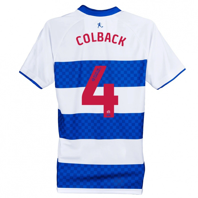 Danxen Criança Camisola Jack Colback #4 Azul Branco Principal 2025/26 Camisa