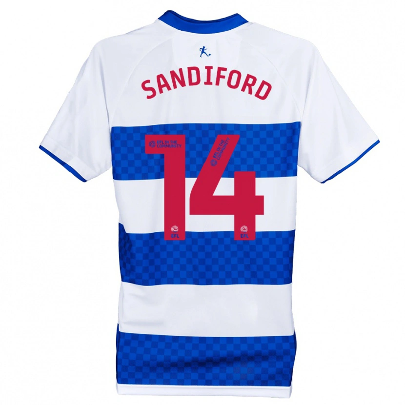 Danxen Criança Camisola Shaquille Sandiford #14 Azul Branco Principal 2025/26 Camisa