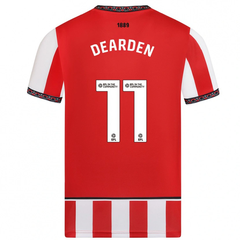 Danxen Criança Camisola Tom Dearden #11 Vermelho Branco Principal 2025/26 Camisa