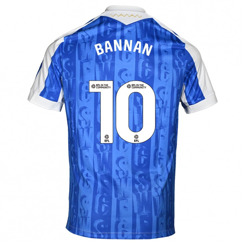 Danxen Criança Camisola Barry Bannan #10 Azul Branco Principal 2025/26 Camisa