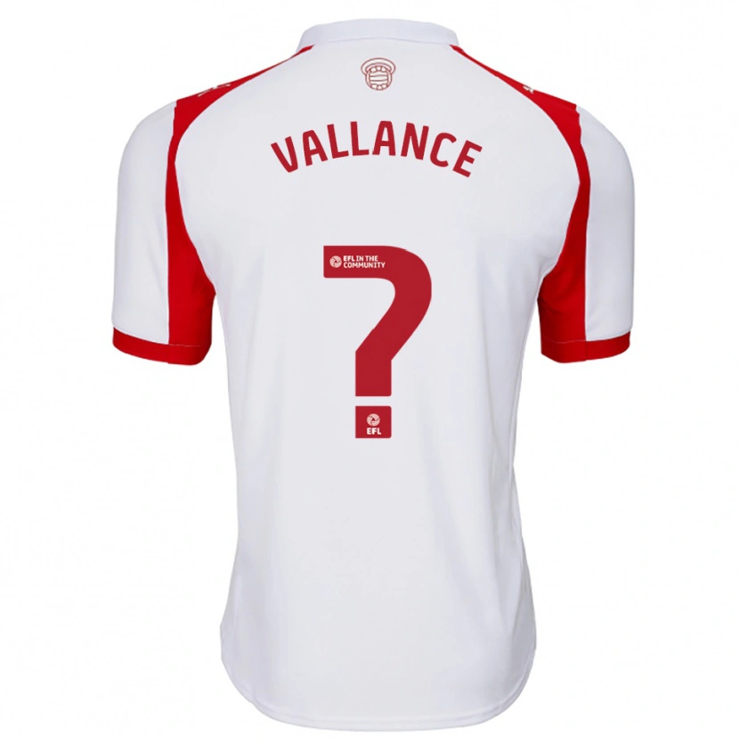 Danxen Criança Camisola Jake Vallance #0 Branco Vermelho Principal 2025/26 Camisa