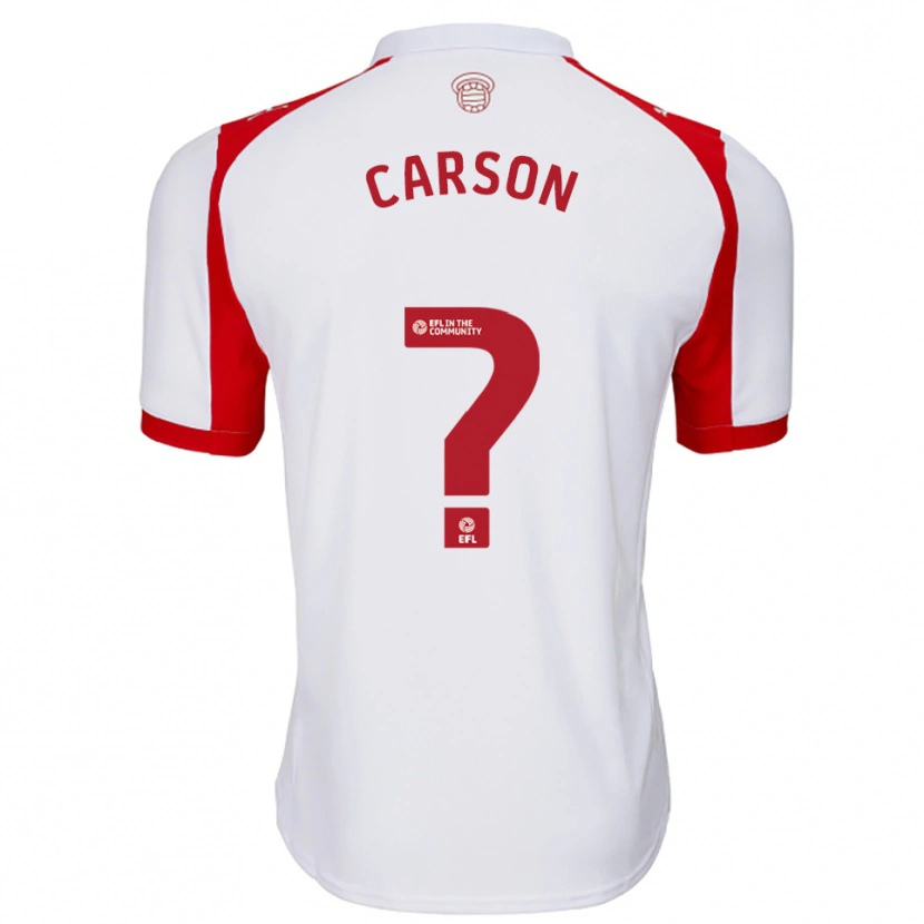 Danxen Criança Camisola Matty Carson #0 Branco Vermelho Principal 2025/26 Camisa