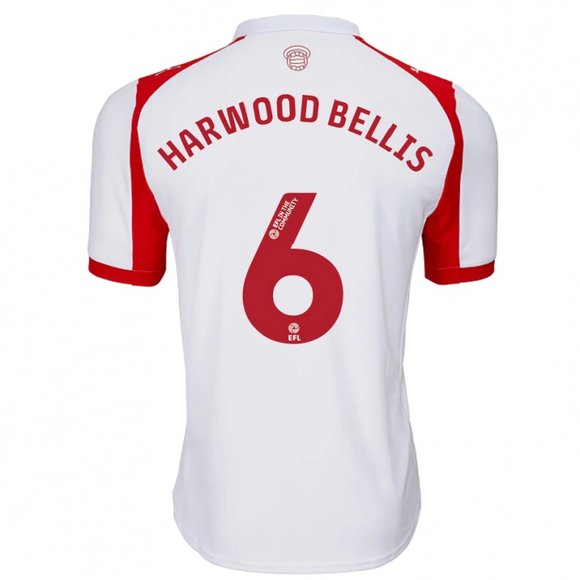 Danxen Criança Camisola Taylor Harwood-Bellis #6 Branco Vermelho Principal 2025/26 Camisa