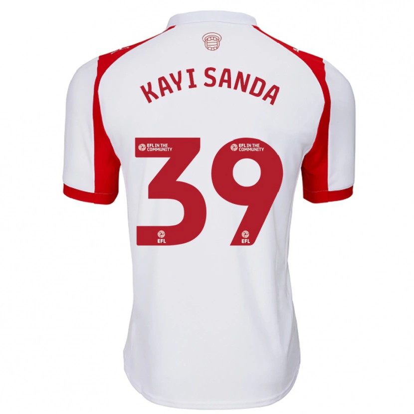 Danxen Criança Camisola Joachim Kayi Sanda #39 Branco Vermelho Principal 2025/26 Camisa