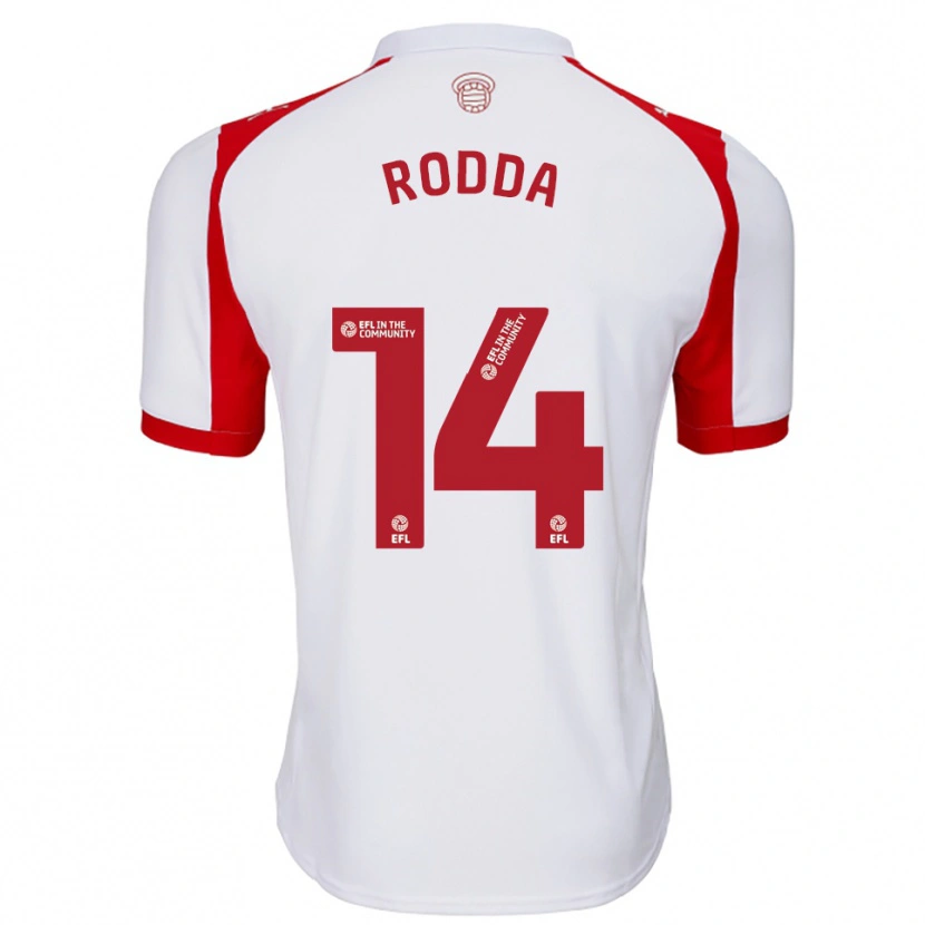 Danxen Criança Camisola Harry Rodda #14 Branco Vermelho Principal 2025/26 Camisa