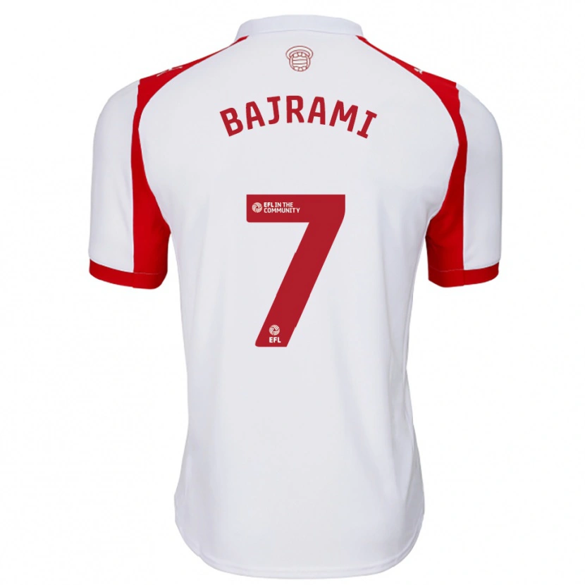 Danxen Criança Camisola Klevi Bariami #7 Branco Vermelho Principal 2025/26 Camisa