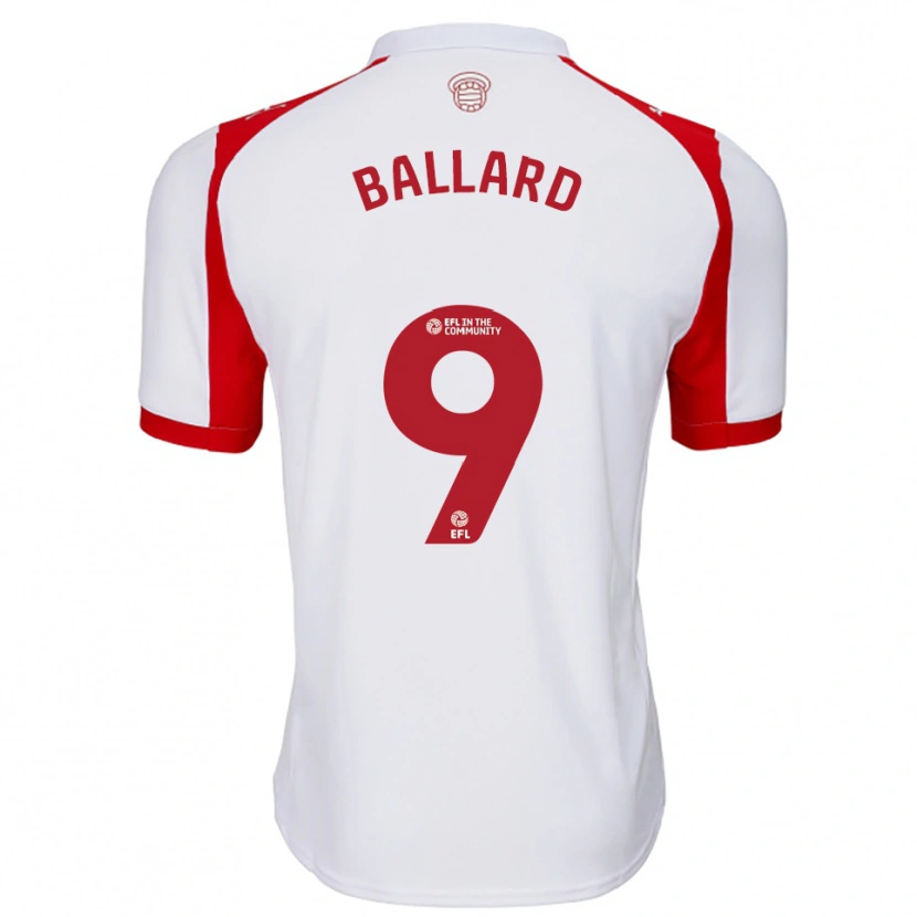 Danxen Criança Camisola Dom Ballard #9 Branco Vermelho Principal 2025/26 Camisa